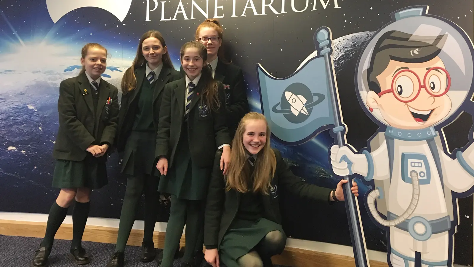 pupils at the planetarium
