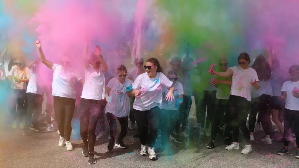 colour run event in school
