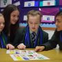 pupils studying geography