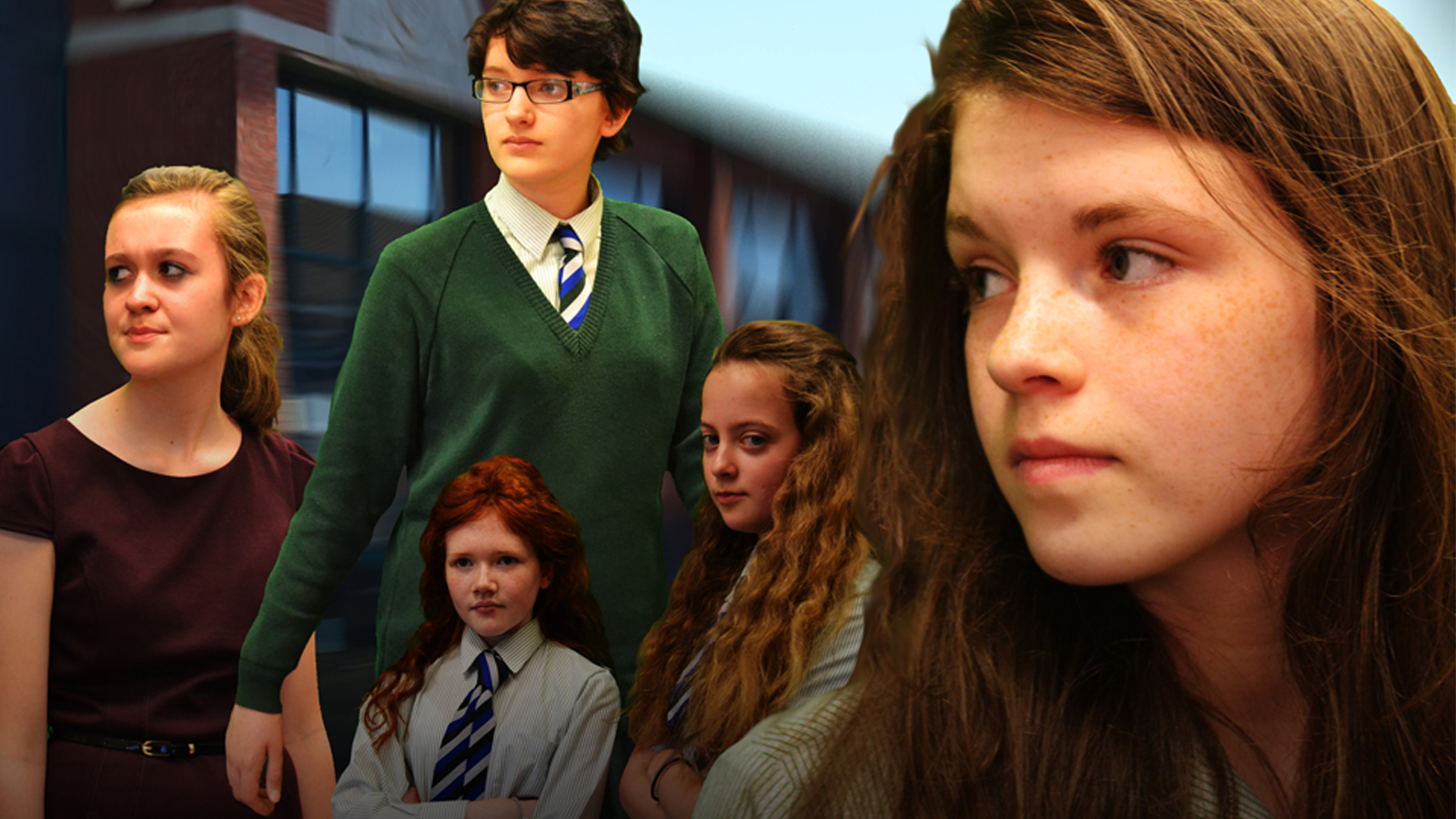 pupils posing for movie poster